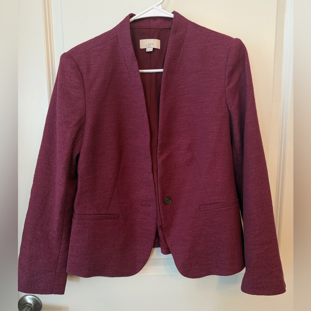 LOFT Women's Deep Burgundy Blazer